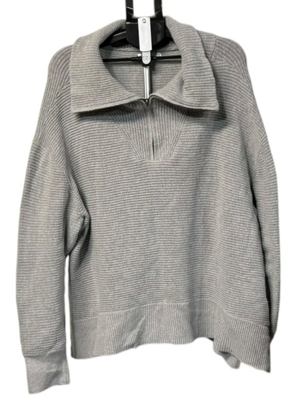 Women's Plus Size Sonoma Quarter Zip Sweater - Gray - 4X
